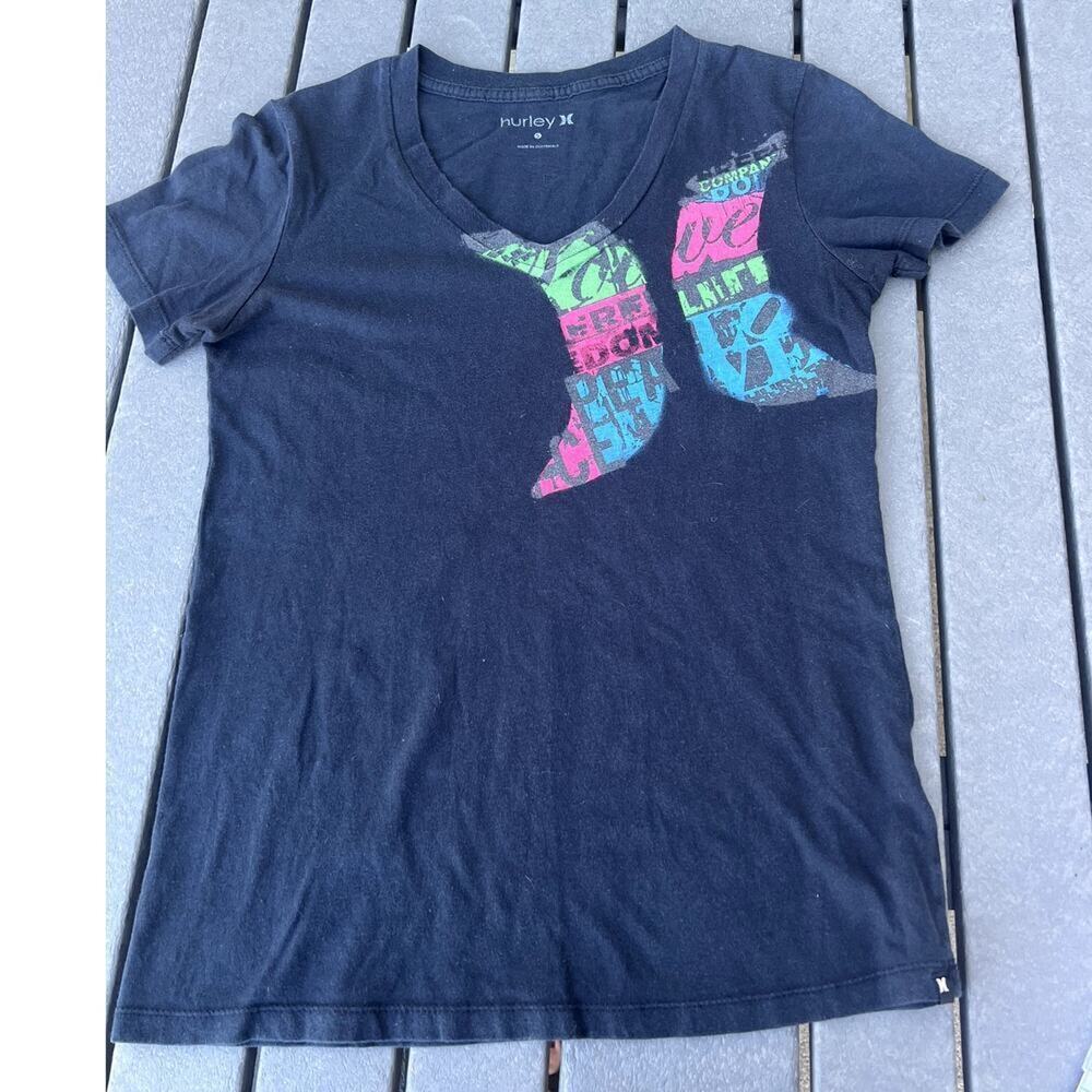 Hurley black short sleeve T-shirt, women's size S